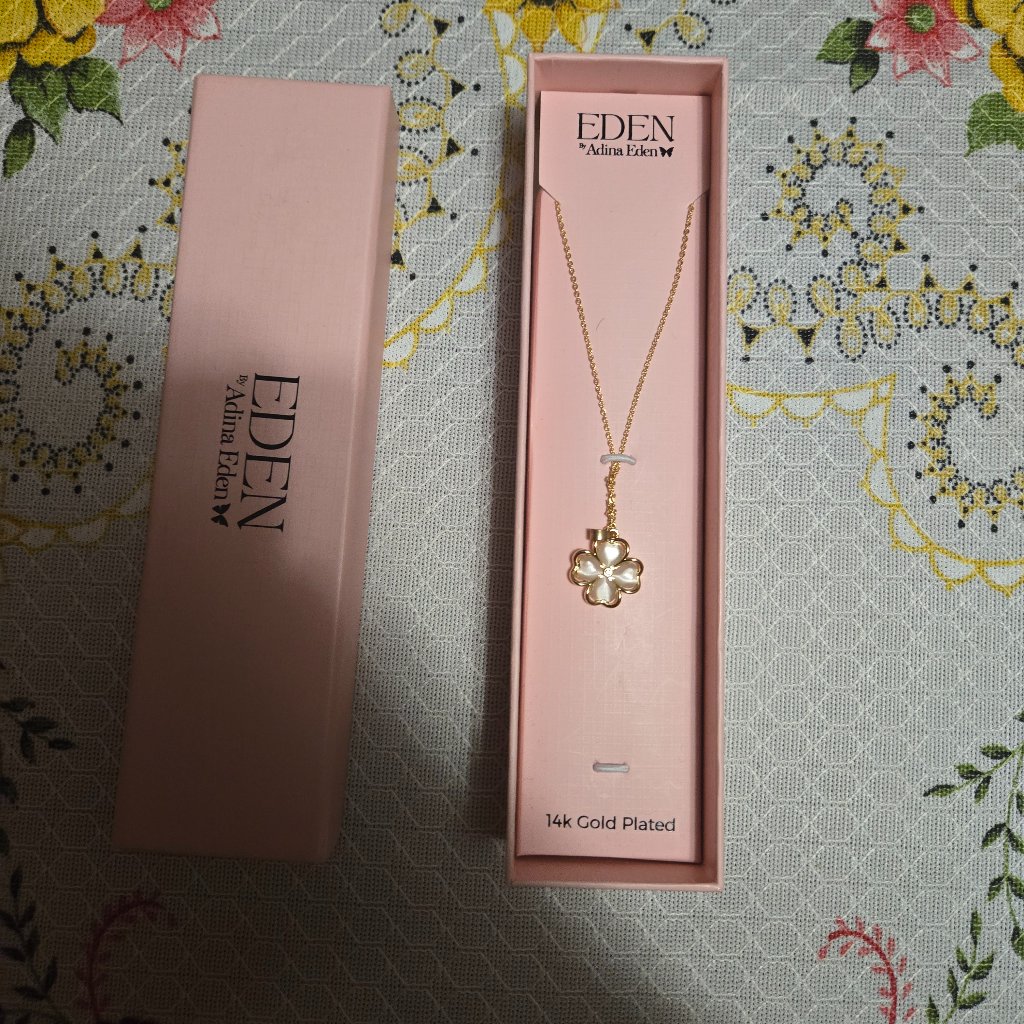 Eden By Adina Eden 14k Gold Plated Clover Pendant Necklace 30$